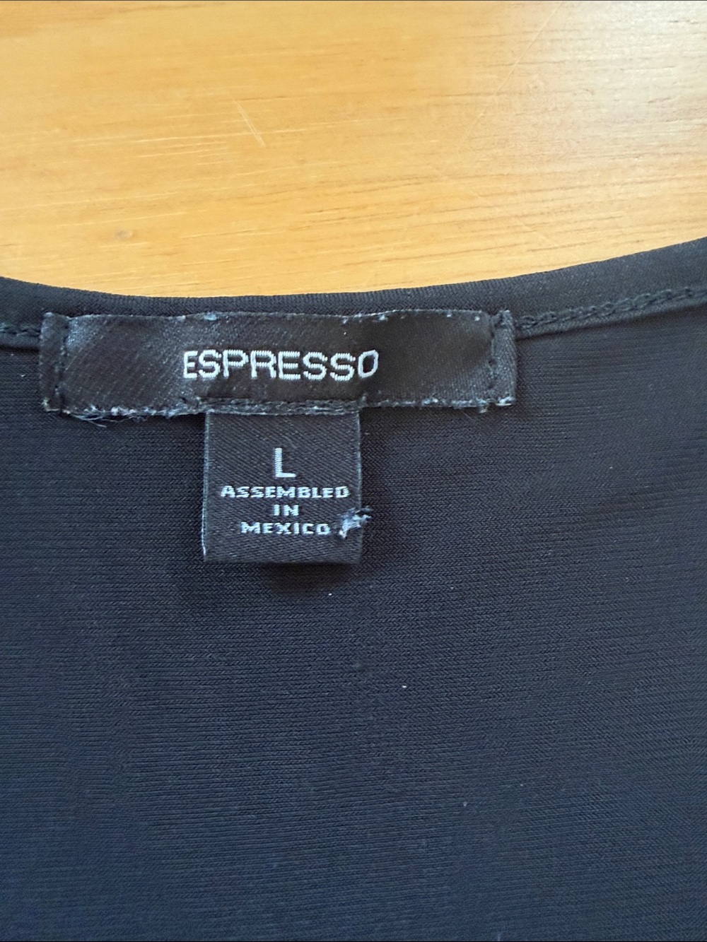 Espresso Black Twist-Front Sleeveless Tank with Gold Bar - Picture 2 of 4